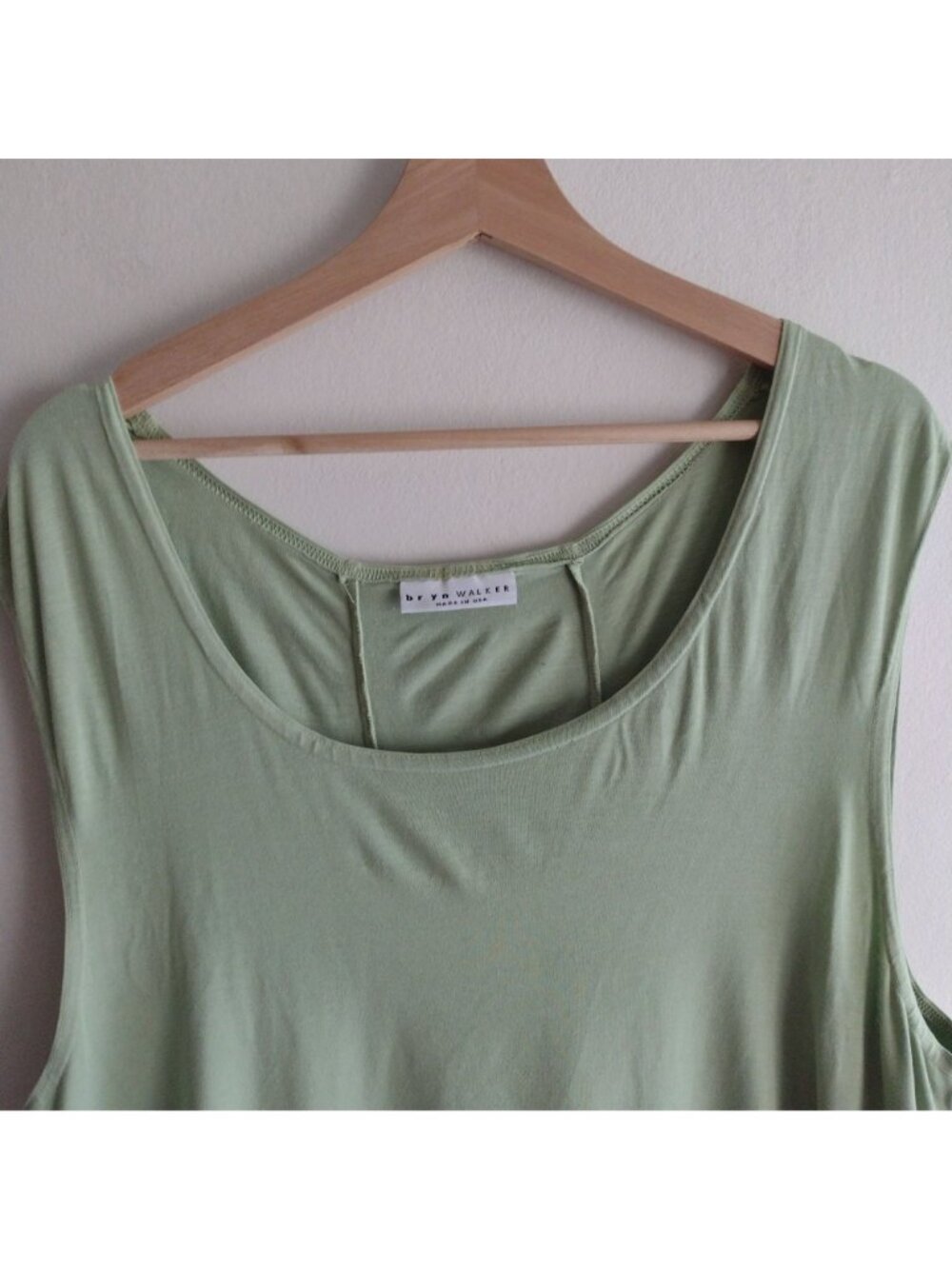 Bryn Walker Lime Green Relaxed Fit Tunic Bamboo Cotton Blend Top - Picture 4 of 10